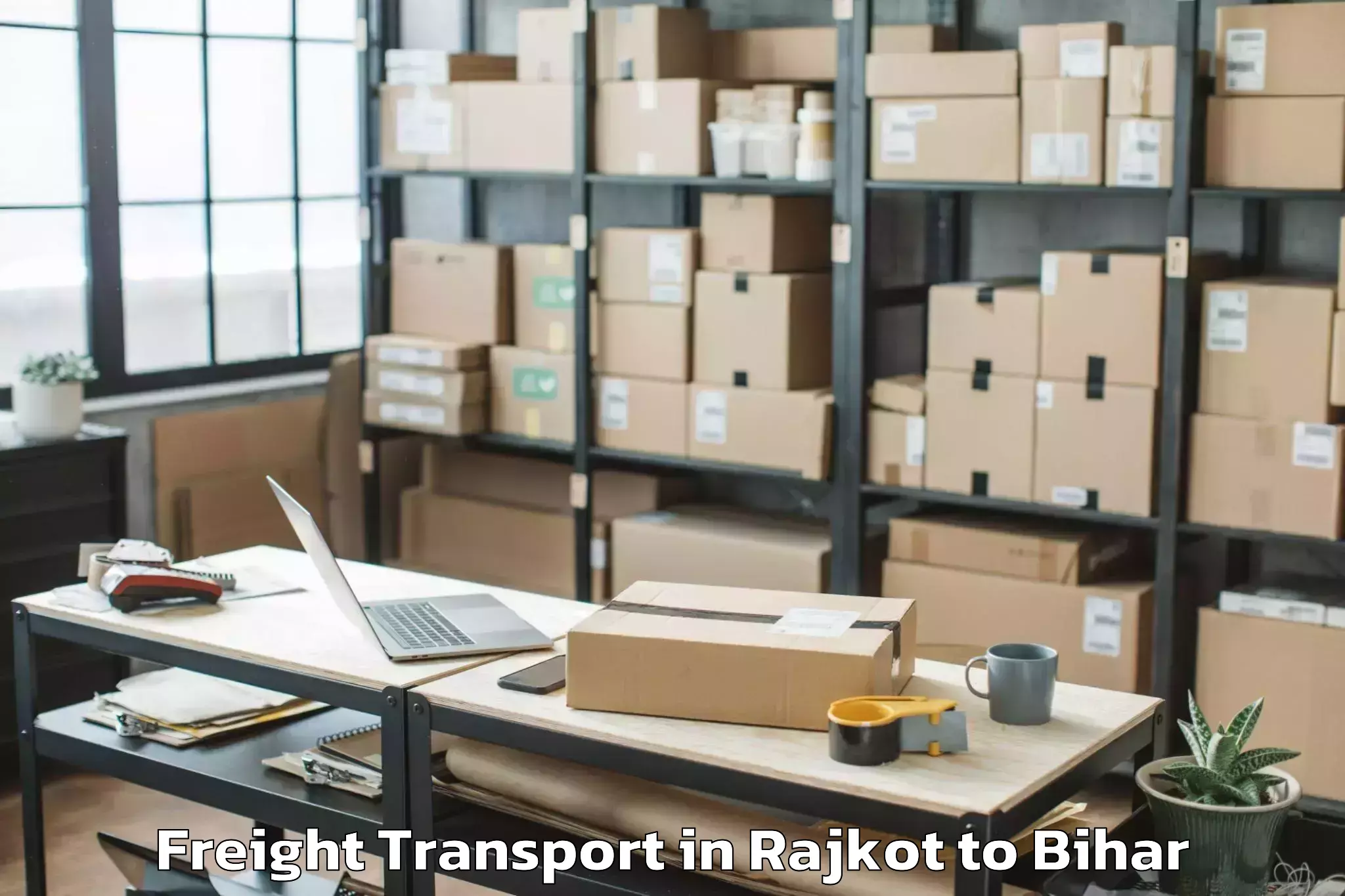 Book Rajkot to Pranpur Freight Transport Online